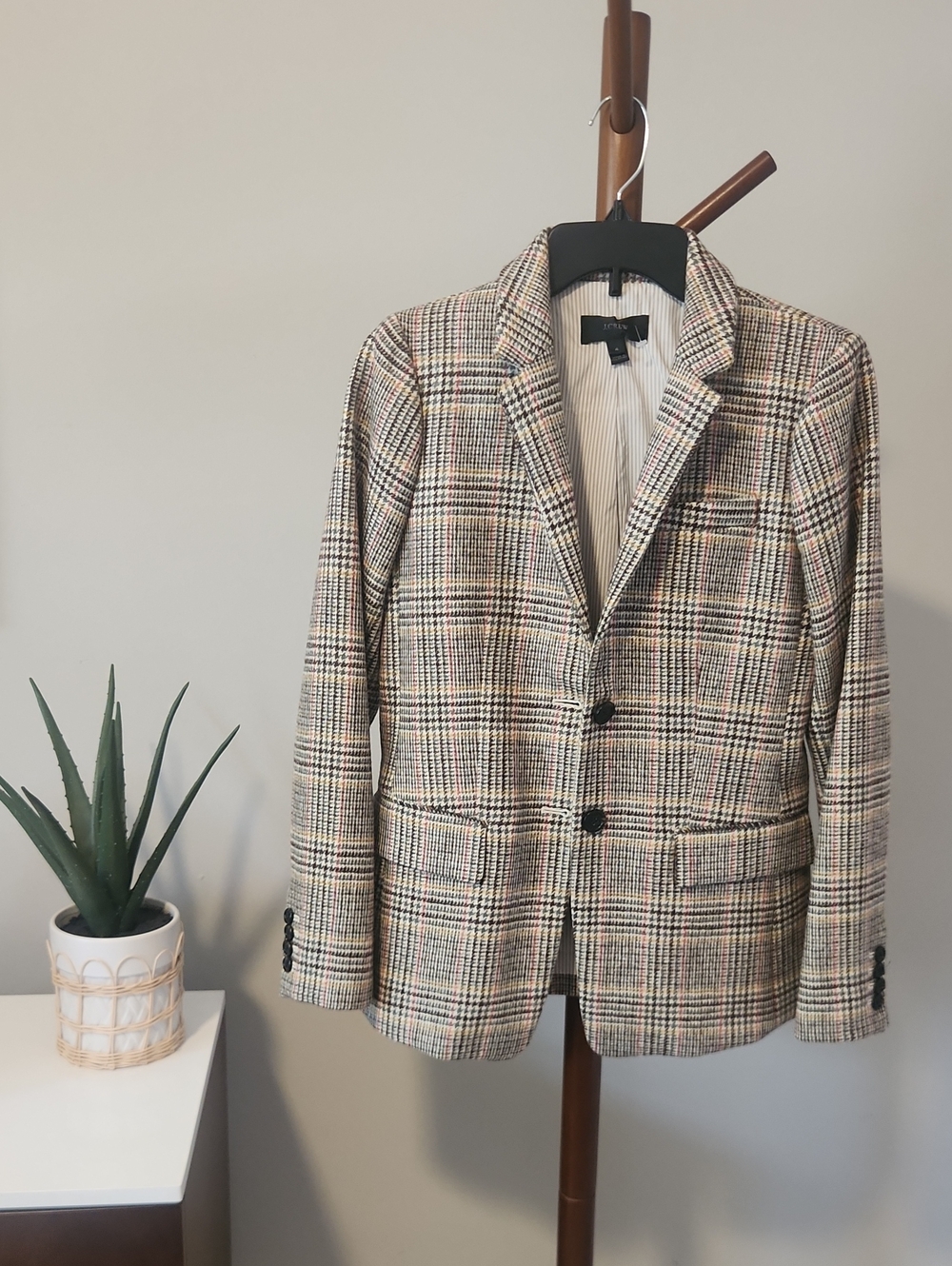 J Crew 100% Wool Plaid Blazer